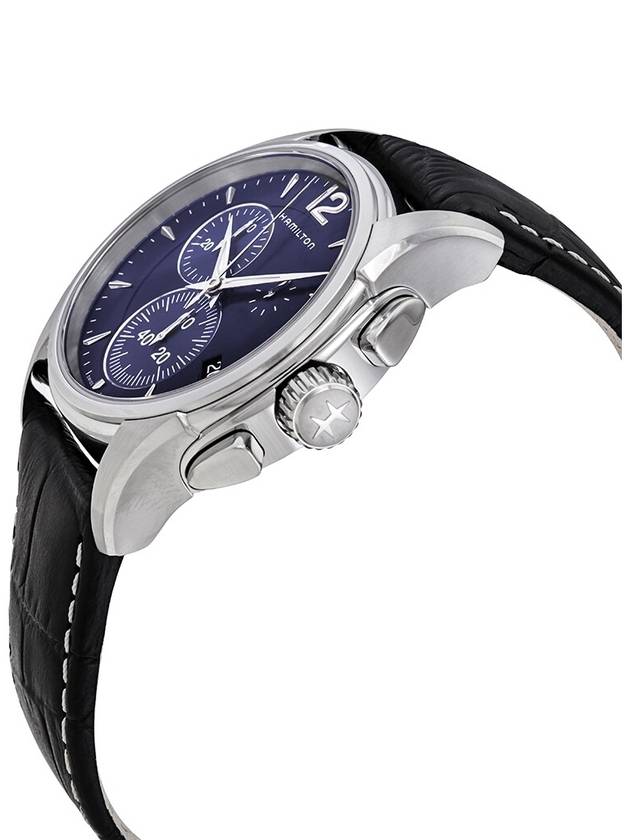 Jazzmaster Chrono Quartz Leather Watch Blue - HAMILTON - BALAAN 3