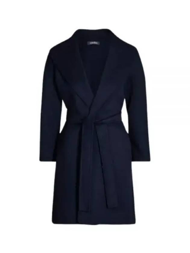 Messi Virgin Wool Single Coat Navy - MAX MARA - BALAAN 2