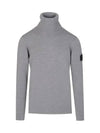 Shadow Project Wool Turtleneck Grey - STONE ISLAND - BALAAN 3