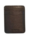 Texture Leather Card Wallet Brown - KITON - BALAAN 6