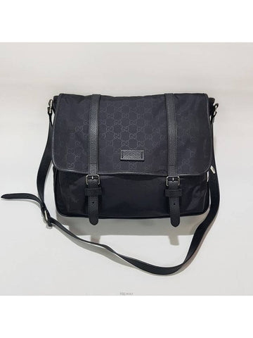 GG Logo Shima Nylon Messenger Bag Large 510334 - GUCCI - BALAAN 1