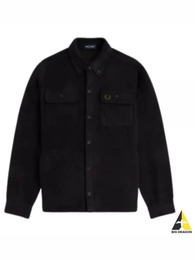 Fred Perry Oversized Casual Jacket Black M4690 - FRED PERRY - BALAAN 1