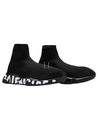 Speed Midsole Graffiti High Top Sneakers Black - BALENCIAGA - BALAAN 2