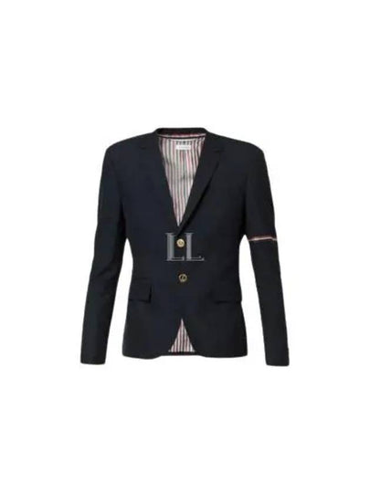 School Uniform Plain Weave Armband High Armhole Jacket Navy - THOM BROWNE - BALAAN 2