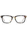 Eyewear Metal Logo Havana Square Glasses Brown - BOTTEGA VENETA - BALAAN.