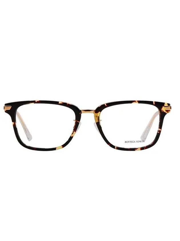 Eyewear Metal Logo Havana Square Glasses Brown - BOTTEGA VENETA - BALAAN.