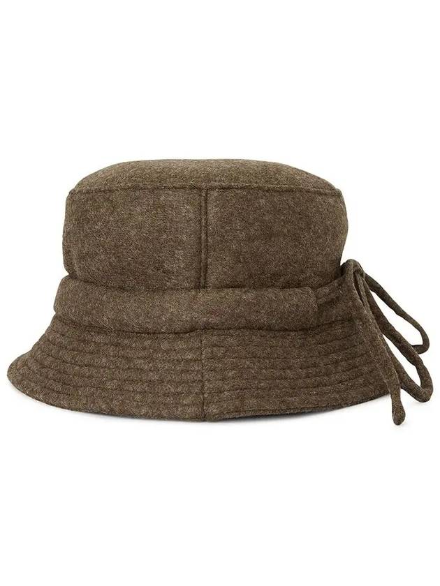 Le Bob Gadjo Bow Bucket Hat Dark Brown - JACQUEMUS - BALAAN 3