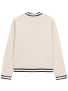 Kendra Button-Up Crew Neck Cardigan Ivory - TORY BURCH - BALAAN 6