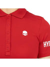 Women's Golf Picket Logo Short Sleeve PK Shirt Red - HYDROGEN - BALAAN 9