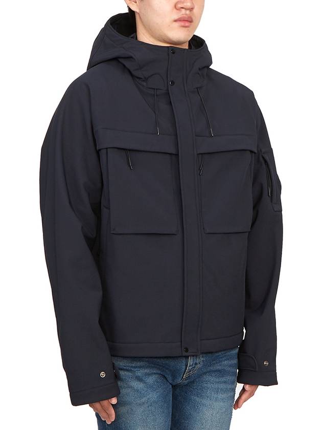 Men's Shell R Lens Wappen Hooded Jacket Navy - CP COMPANY - BALAAN 5