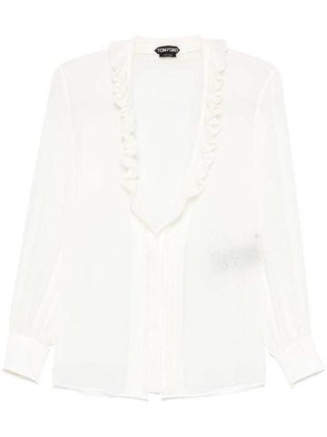 Tom Ford Shirts White - TOM FORD - BALAAN 1