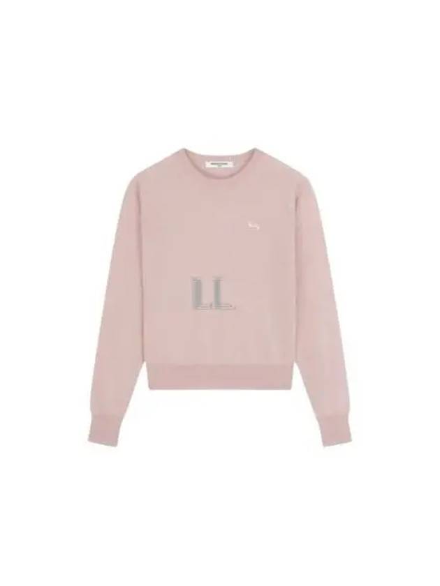 Women's Baby Fox Patch Regular Knit Top Pink - MAISON KITSUNE - BALAAN 2