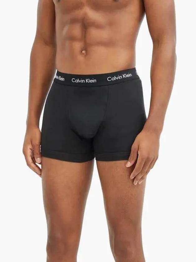 Calvin Klein Underwear 3 Pack Stretch Cotton Boxer Trunks Black - CALVIN KLEIN - BALAAN 2