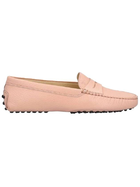 Gomini Leather Driving Shoes Coral Pink - TOD'S - BALAAN.