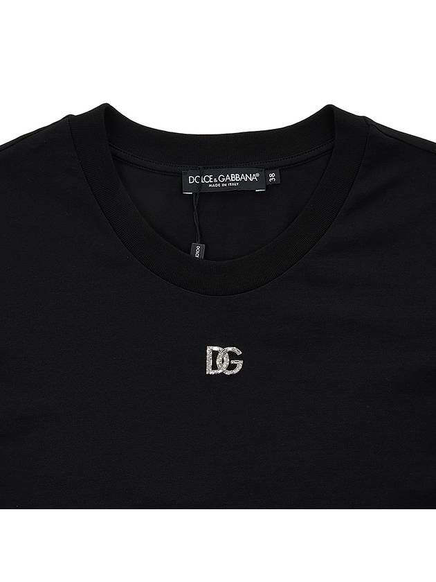 Logo Jersey Short Sleeve T-shirt Black - DOLCE&GABBANA - BALAAN 4