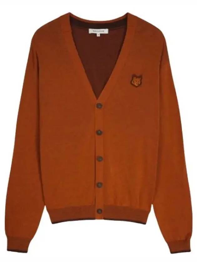 Bold Fox Head Cotton Cardigan Tobacco - MAISON KITSUNE - BALAAN 2