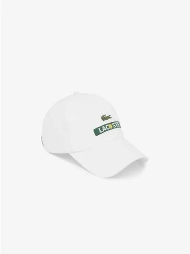 Cotton twill graphic baseball cap RK210E 54G 70V domestic product GQ2N24021423364 - LACOSTE - BALAAN 1