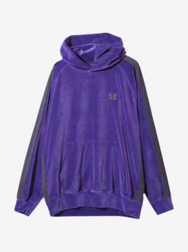 C PE Velour Track Hoodie Purple - NEEDLES - BALAAN 1