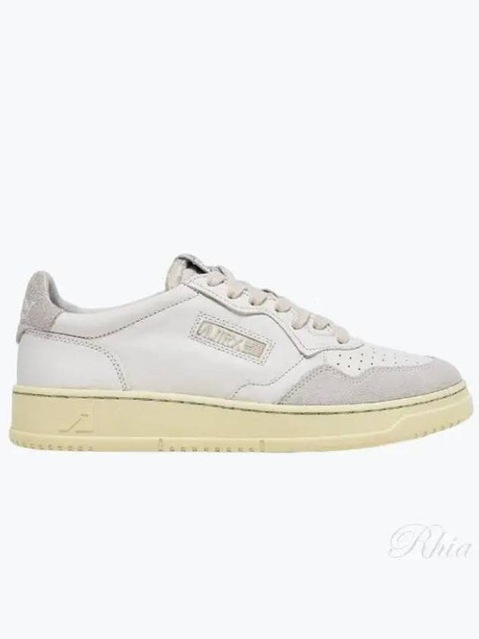 Suede Leather Low Top Sneakers White - AUTRY - BALAAN 2