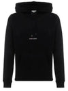 Men's Chest Small Logo Hoodie Black - SAINT LAURENT - BALAAN 2