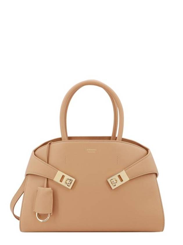 Hug Small Tote Bag Beige - SALVATORE FERRAGAMO - BALAAN 1