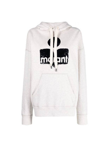 Mansel Cotton Hoodie Ecru - ISABEL MARANT - BALAAN 1