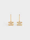 Triomphe Rhinestone Earrings Gold - CELINE - BALAAN 2