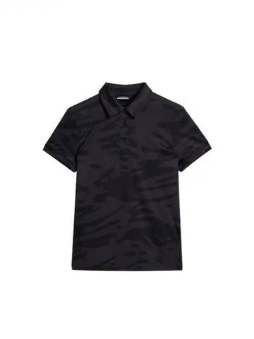 Golf Women s Alaya Jacquard Polo T shirt Black GWJ09013W080 Domestic Product - J.LINDEBERG - BALAAN 1