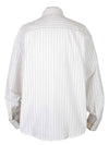 De Coeur Small Heart Logo Striped Long Sleeve Shirt Cream - AMI - BALAAN 3