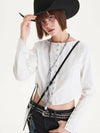 western crop blouse off white - MSKN2ND - BALAAN 1