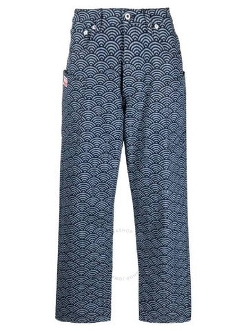 Kenzo Geometric-Pattern Denim Pants, Waist Size 29" - KENZO - BALAAN 1