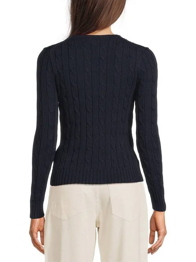 Embroidered Logo Pony Cable Knit Top Navy - POLO RALPH LAUREN - BALAAN 4