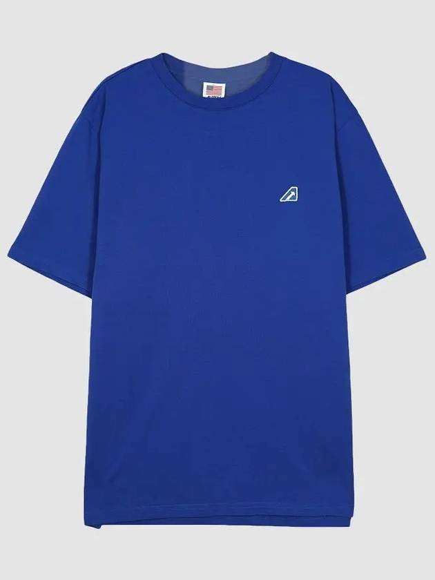 Tennis Crew Neck Short Sleeve T-Shirt Blue - AUTRY - BALAAN 3