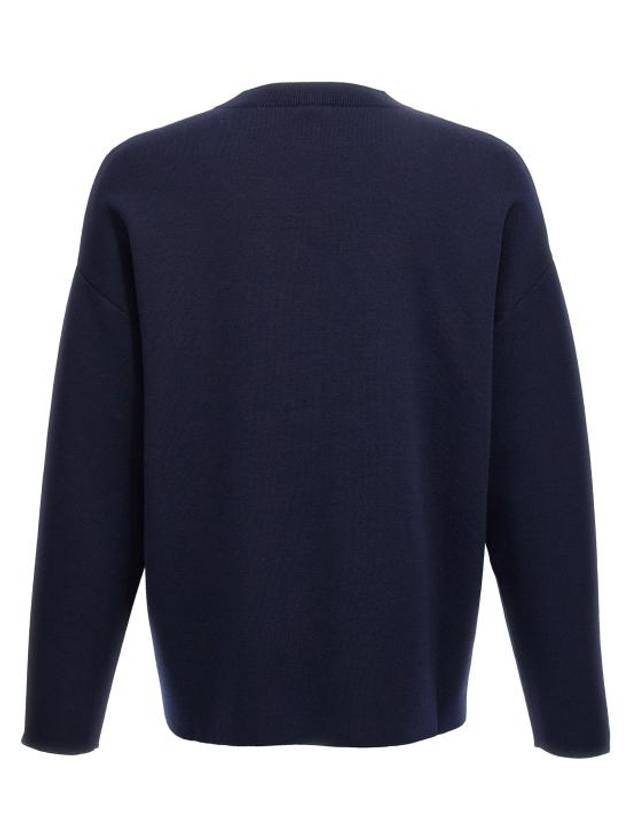 Debossed Anagram Wool Knit Top Navy - LOEWE - BALAAN 3