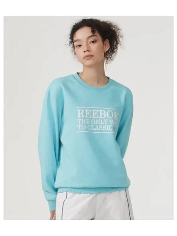 Classic Letter Sweatshirt Emerald - REEBOK - BALAAN 1