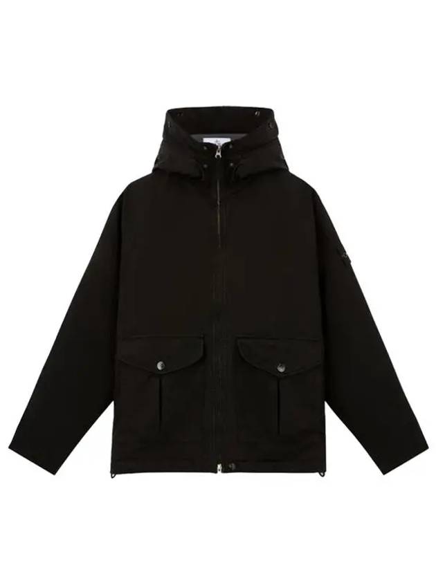 Logo David TC Down Hooded Jacket Black - STONE ISLAND - BALAAN 2