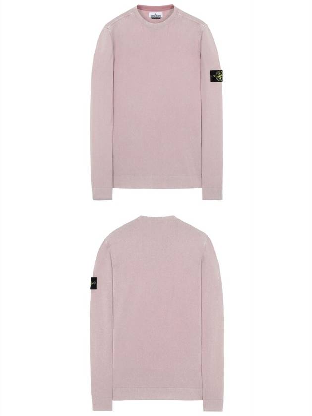 Wappen Patch Cotton Knit Top Rose Quartz - STONE ISLAND - BALAAN 5