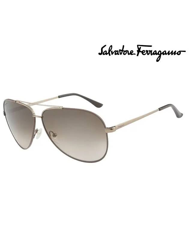 Eyewear Aviator Metal Sunglasses Brown - SALVATORE FERRAGAMO - BALAAN 3