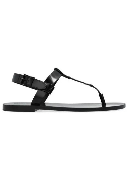 Cassandre Flip Flops Black - SAINT LAURENT - BALAAN 2