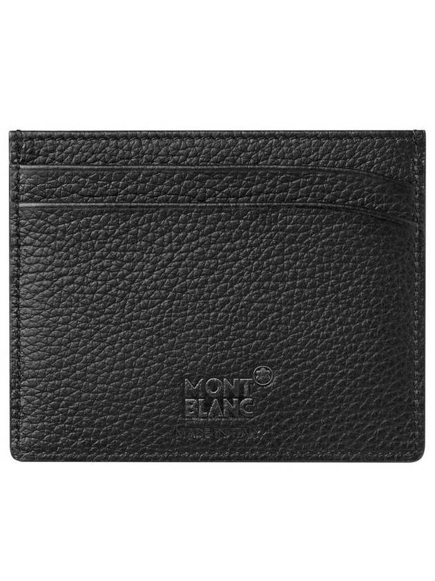 5cc Tape Soft Grain Card Wallet Black - MONTBLANC - BALAAN 1