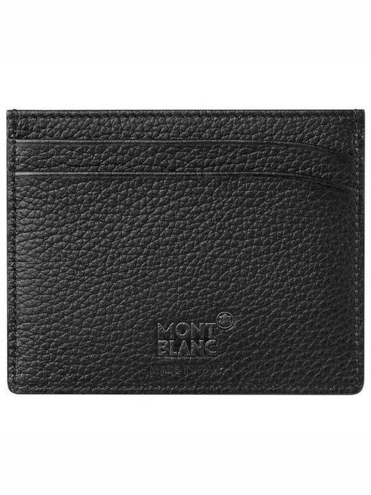 5cc Tape Soft Grain Card Wallet Black - MONTBLANC - BALAAN 1
