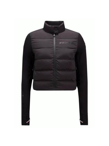 Grenoble contrast detail logo cardigan black - MONCLER - BALAAN 1