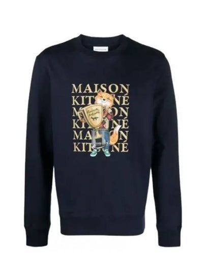 Fox Champion Regular Sweatshirt Navy - MAISON KITSUNE - BALAAN 2