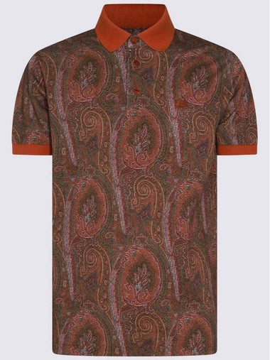 Etro Brown Cotton Polo Shirt - ETRO - BALAAN 1