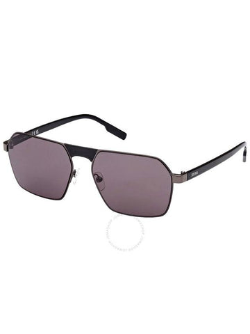 Ermenegildo Zegna Smoke Navigator Men's Sunglasses EZ0210 08A 59 - ERMENEGILDO ZEGNA - BALAAN 1