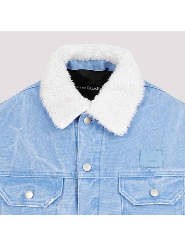 Padded Denim Jacket Powder Blue - ACNE STUDIOS - BALAAN 7