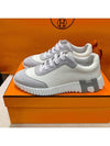 Men s Bouncing Sneakers Mesh White H Gray Orange Points - HERMES - BALAAN 3