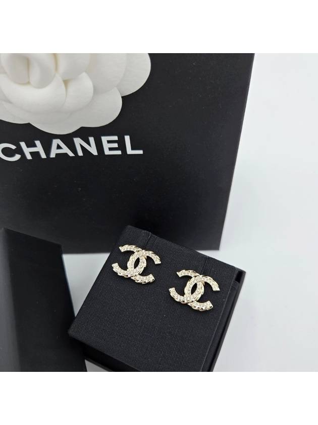 CC Logo Crystal Earrings Gold - CHANEL - BALAAN 2