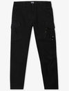 Lens Wappen Straight Pants Black - CP COMPANY - BALAAN 3