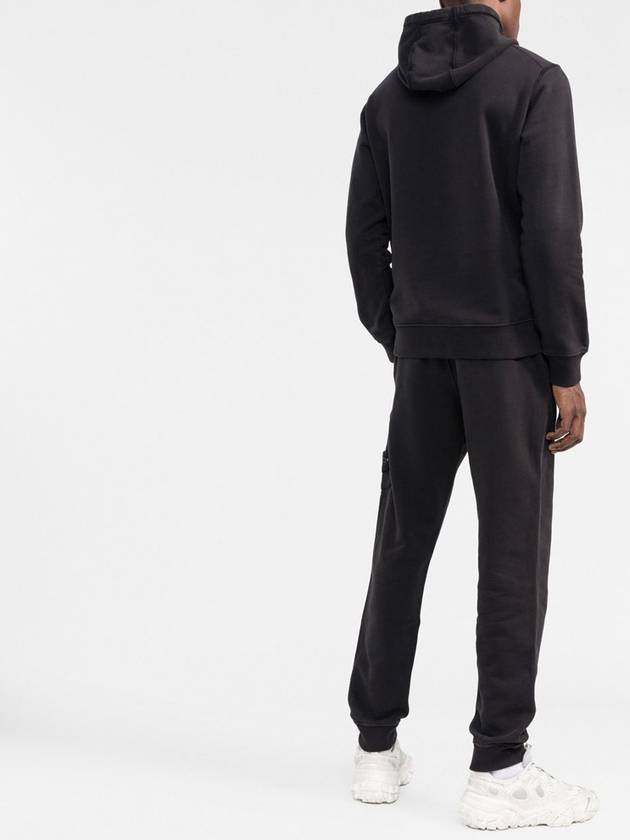 Waffen Patch Cotton Fleece Track Pants Black - STONE ISLAND - BALAAN 6